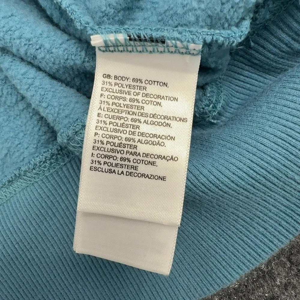 The North Face Hoodie Mens S Blue Cotton Blend Graphic Logo Gorpcore Outdoor